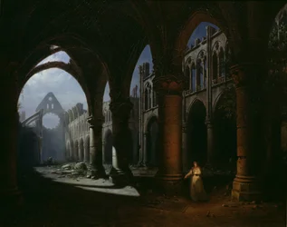 Innenraum einer Abtei in Ruinen, 1848